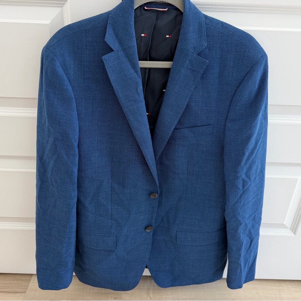 Tommy Hilfiger Men's Textured Navy Sport Coat
